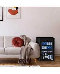 Newair Beer Froster 125 Can Freestanding Beverage Fridge in Black with Party and Turbo Mode, Chills Down to 23 Degrees