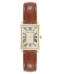 Anne Klein Women's Quartz Brown Leather Band Watch, 21mm