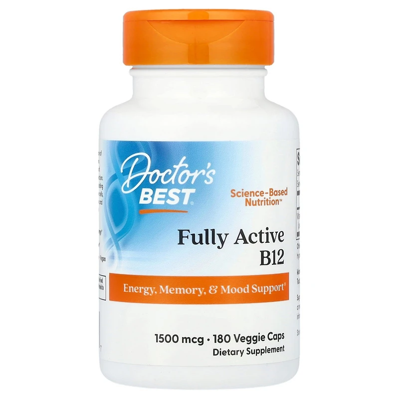 Doctor's Best Fully Active B12 1 500 mcg - 180 Veggie Caps