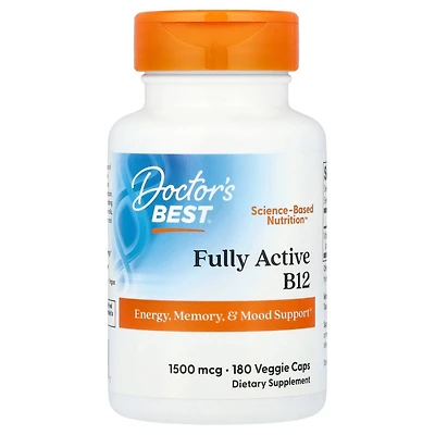 Doctor's Best Fully Active B12 1 500 mcg - 180 Veggie Caps