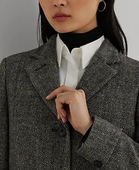 Lauren Ralph Petite Notched-Collar Walker Coat