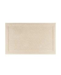 Host & Home Cotton Bath Rug, Stylish Textured Woven Design, Slip Resistant Backing, 5 Color Options