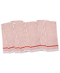 Sloppy Chef Classic Checkered Kitchen Towels (Pack of 6), 100% Cotton, 15x25 in.