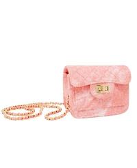 Tiny Treats + Zomi Gems Girls Tie Dye Quilted Denim Handbag, Pink