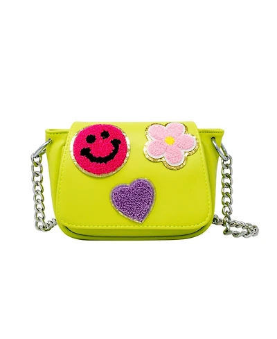 Tiny Treats + Zomi Gems Girls Crossbody Patch Handbag, Lime