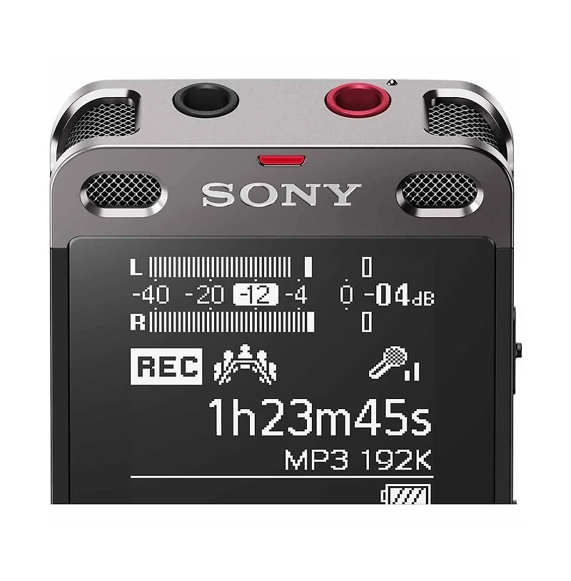 Sony ICDUX570BLK Digital Voice Recorder with Built-in Usb (Black) and Case Bundle