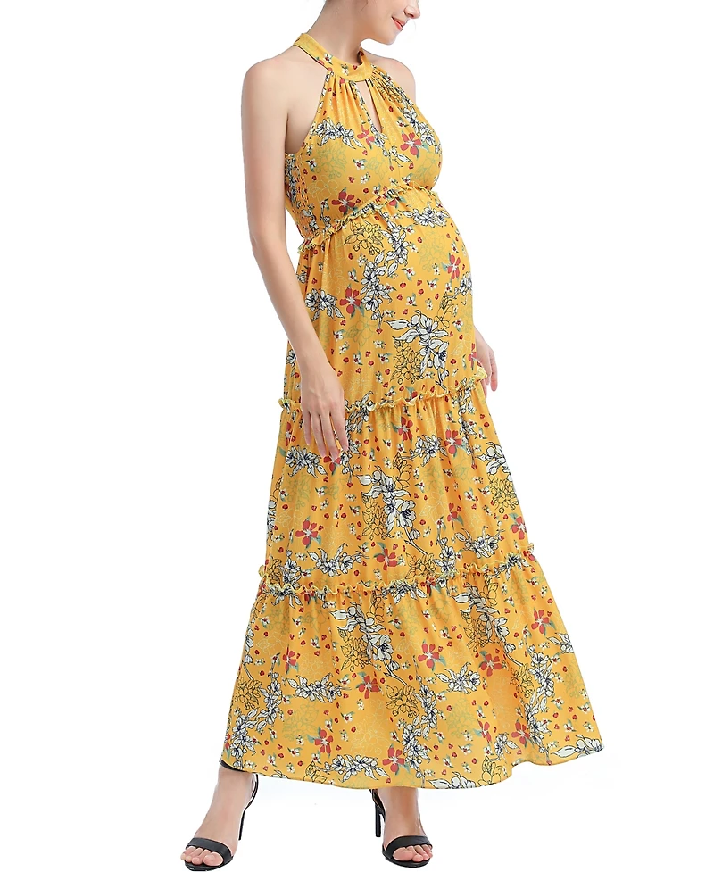 kimi + kai Maternity Soleil Floral Print Maxi Dress