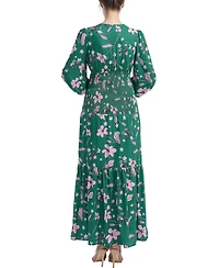 kimi + kai Maternity Floral Print Smocked Maxi Dress