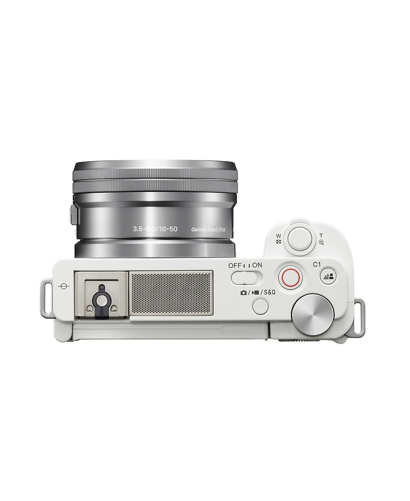 Sony Alpha Zv-E10 Aps-c Mirrorless Vlog Camera with 16-50mm Lens (White)
