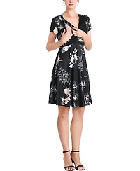 kimi + kai Maternity Bess Faux Wrap Nursing Dress