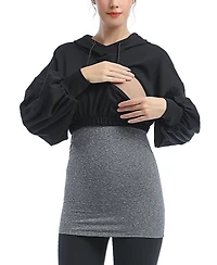 kimi + kai Maternity Active Nursing Hoodie with Removable belly band