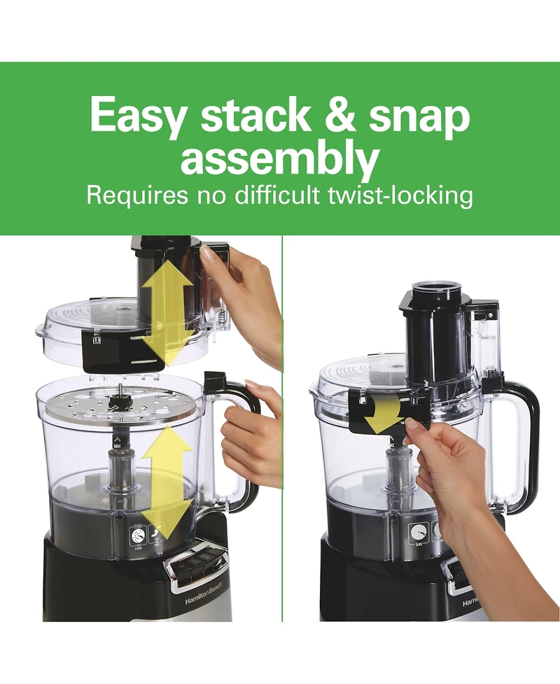 Hamilton Beach Stack & Snap 10 Cup Food Processor - 70723G