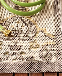 Safavieh Courtyard CY7978 Beige and Dark Beige 5'3" x 7'7" Sisal Weave Outdoor Area Rug