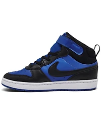 Nike Little Boys' Court Borough Mid 2 Fastening Strap Casual Sneakers from Finish Line
