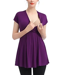 kimi + kai Maternity Evelyn V Neck Nursing Top