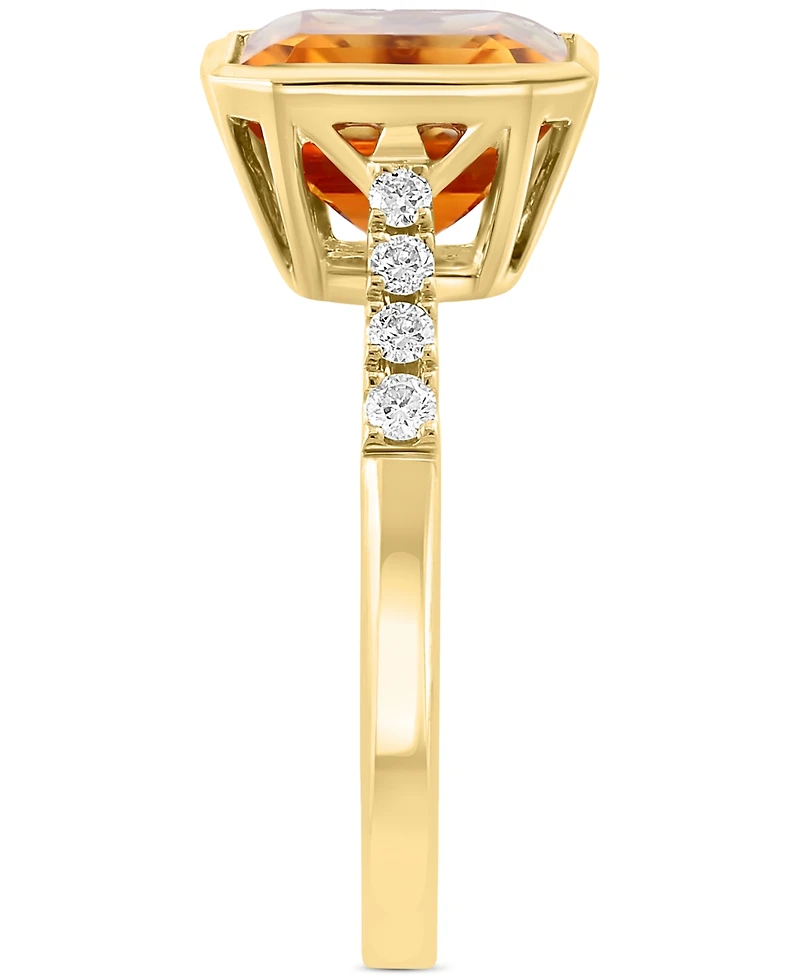 Effy Citrine (4-1/3 ct. t.w.) & Diamond (1/6 ct. t.w.) Statement Ring in 14k Gold