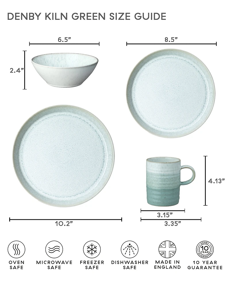 Denby Kiln Ridged Mugs, Set of 2