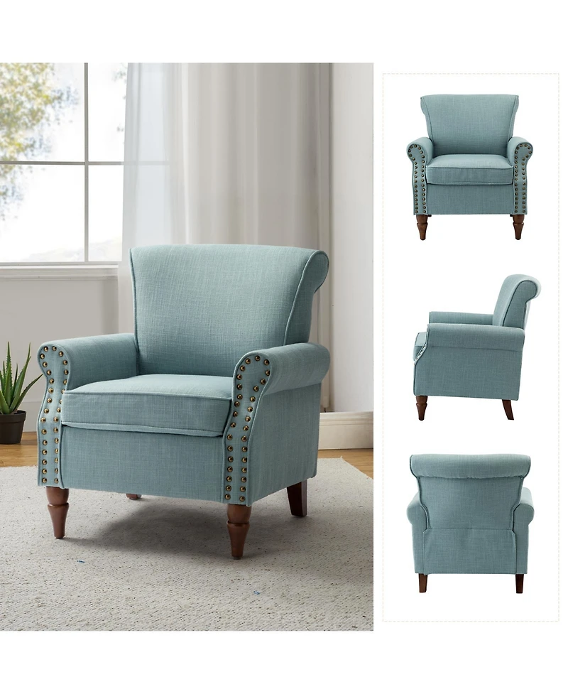 Hulala Home Iuppiter Traditional Armchair with Turned Legs
