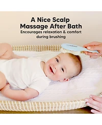 KeaBabies Baby Hair Brush, Oval Cradle Cap Soft Brush for Infant, Newborn Hairbrush Girls, Boys, Scalp