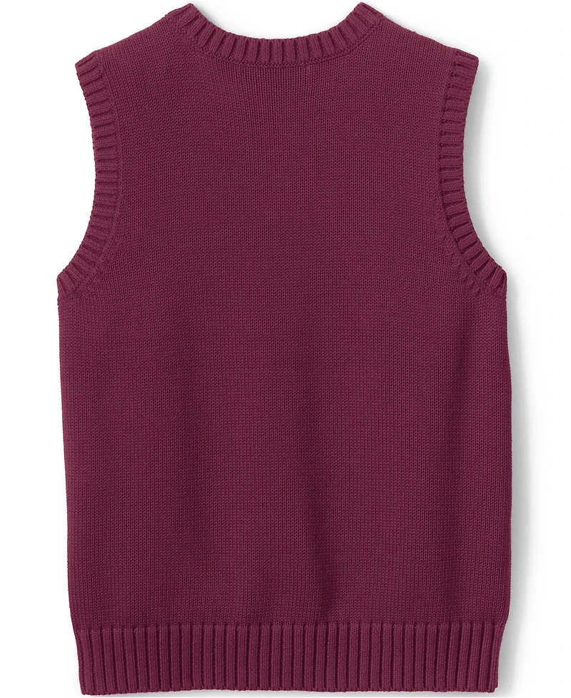 Lands' End Girls Cotton Modal Sweater Vest