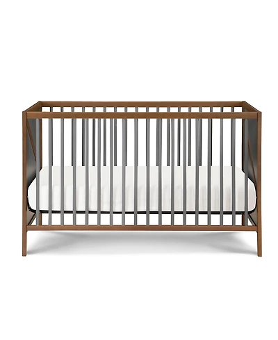 Suite Bebe Pixie Zen 3-in-1 Convertible Crib in Walnut/Charcoal
