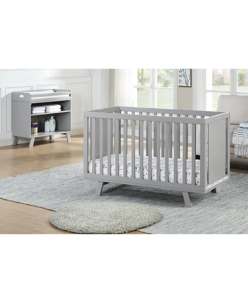 Suite Bebe Livia 3-in-1 Convertible Island Crib Gray