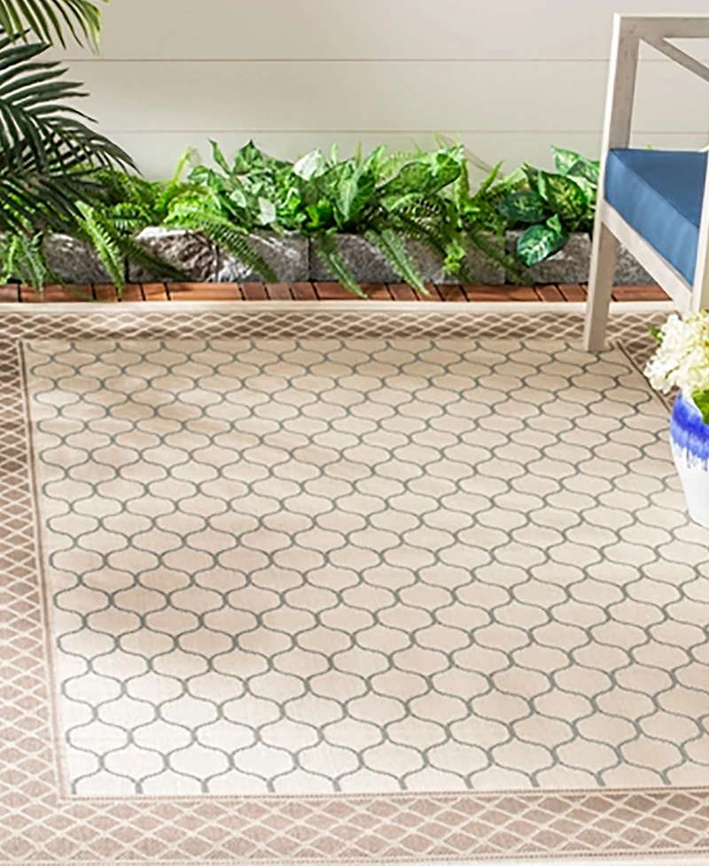 Safavieh Courtyard CY7933 Beige and Dark Beige 5'3" x 7'7" Outdoor Area Rug