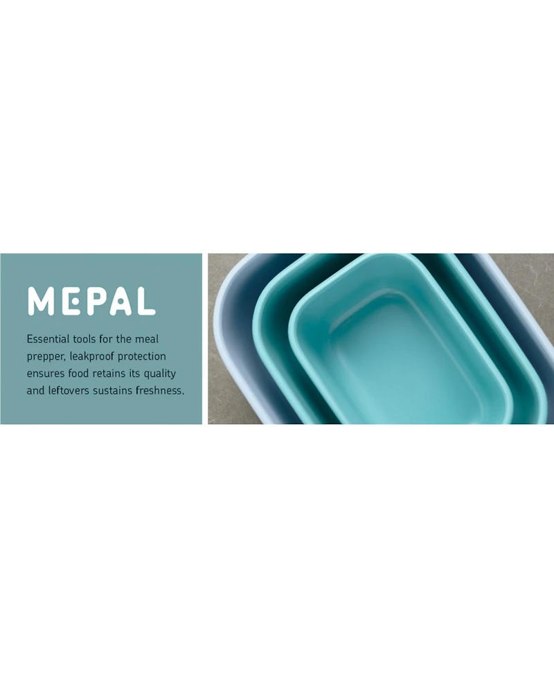 Mepal Cirqula 3Pc. Rectangular Shallow Multi Bowl Set
