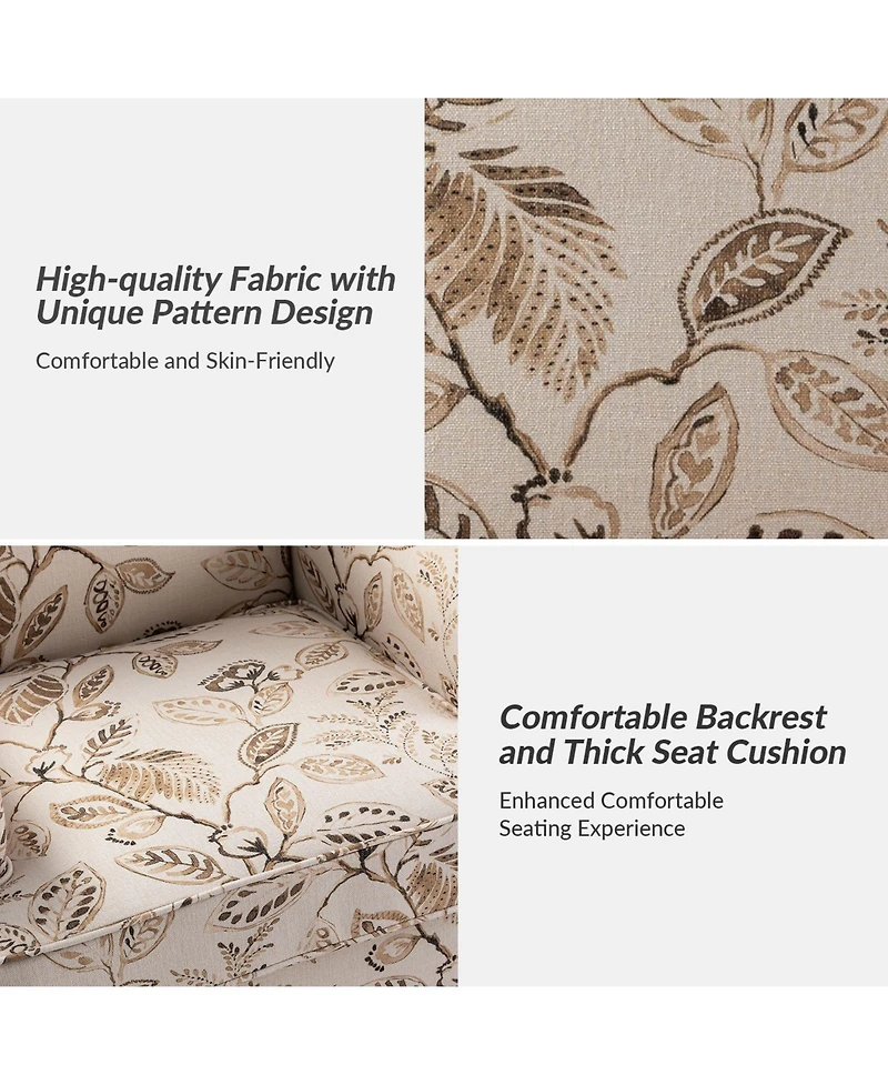 Lakeydra Farmhouse Style Armchair with Pattern Design
