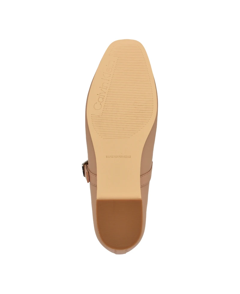 Calvin Klein Women's Greto Adjustable Strap Mary Jane Flats