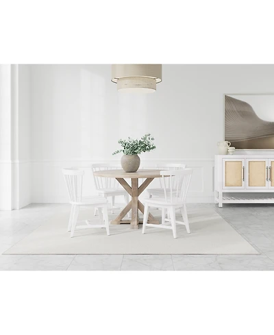 Closeout! Catriona 5pc Dining Set (Round Dining Table & 4 Wood Side Chairs)