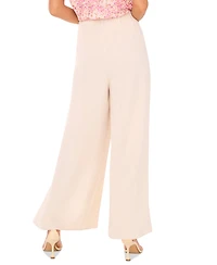 CeCe Women's Overlap Tie Front Wide Leg Soft Pants