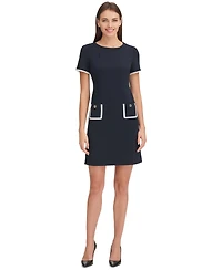 Tommy Hilfiger Women's Colorblocked Pocket Sheath Dress