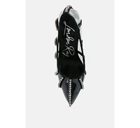 Diamante Clear Stiletto Heel Pumps