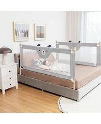 Slickblue Vertical Lifting Baby Bedrail Guard with Double Safety Child Lock