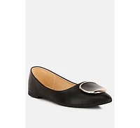 Karder brooch detail ballet flats