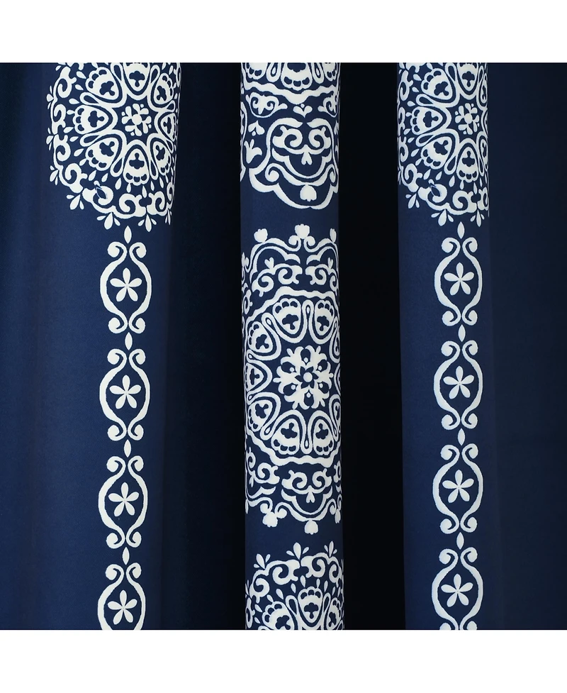 Lush Decor Stripe Medallion Light Filtering Window Curtain Panels