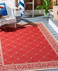 Safavieh Courtyard CY1502 Red and Natural 8' x 11' Outdoor Area Rug