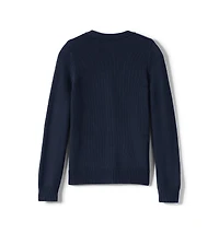 Lands' End Women's Cotton Modal Button Front Cardigan Sweater