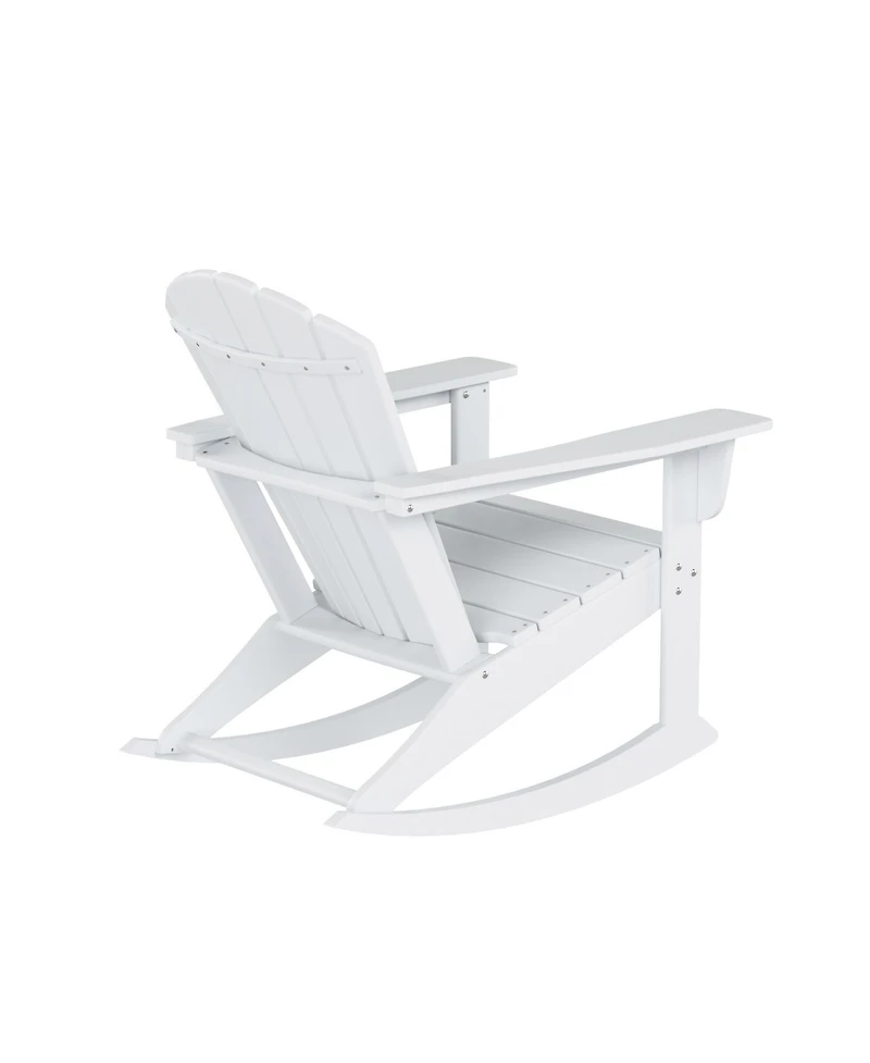 Outdoor Patio Poly Adirondack Rocking Chair Rocker