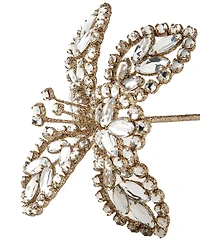 Holiday Lane Jeweled Elegance Flower Pick Ornament, Exclusively at Macy's