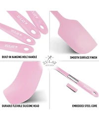 4pcs Silicone Spatula Set - Heat Resistant Silicone Tools for Cooking, Baking & Mixing