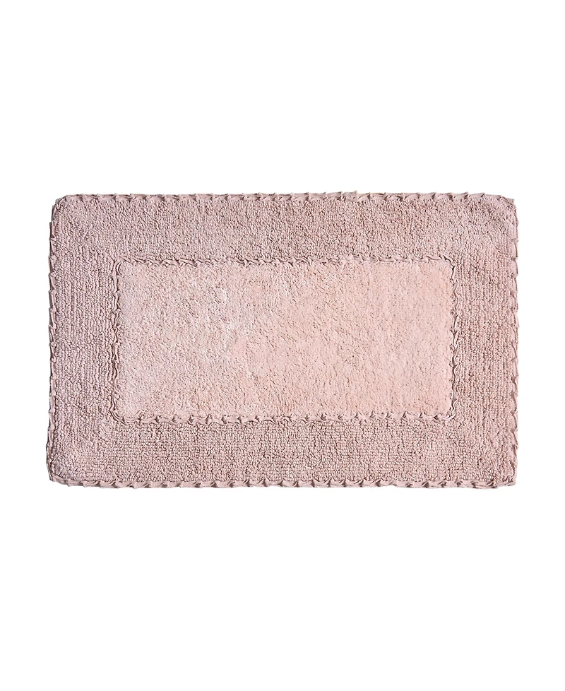 Laura Ashley Cotton Ruffled Bath Rug, 17" x 24"