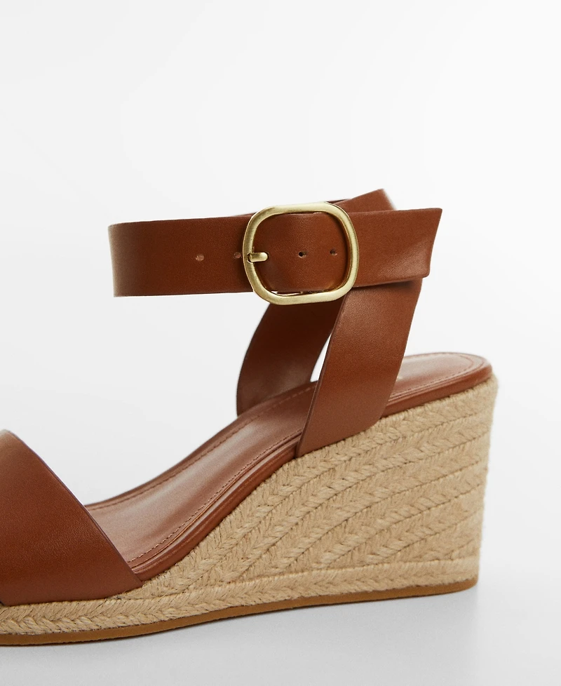 Mango Women's Wedge Buckle Sandals