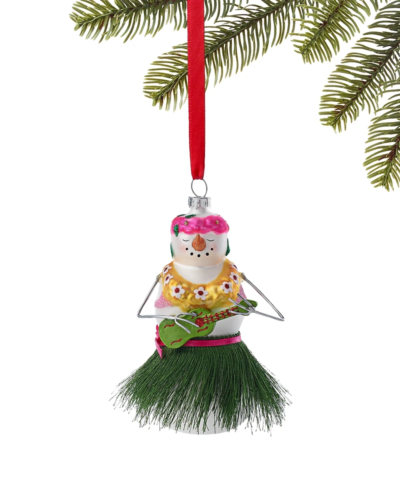 Holiday Lane Hawaii Snowman in a Hula Skirt Ornament, Exclusively at Macy's