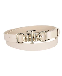 Tommy Hilfiger Women's Skinny Double Ended Horsebit Buckle Dress Casual Belt