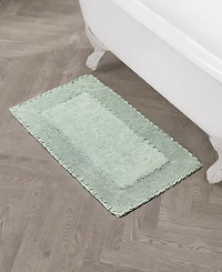 Laura Ashley Ruffled Cotton Bath Rug, 20" x 34"