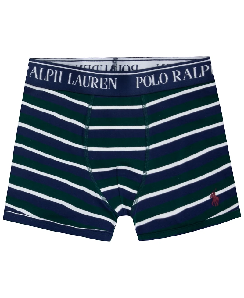 Polo Ralph Lauren Big Boys Cotton Stretch Boxer Briefs 3-Pack