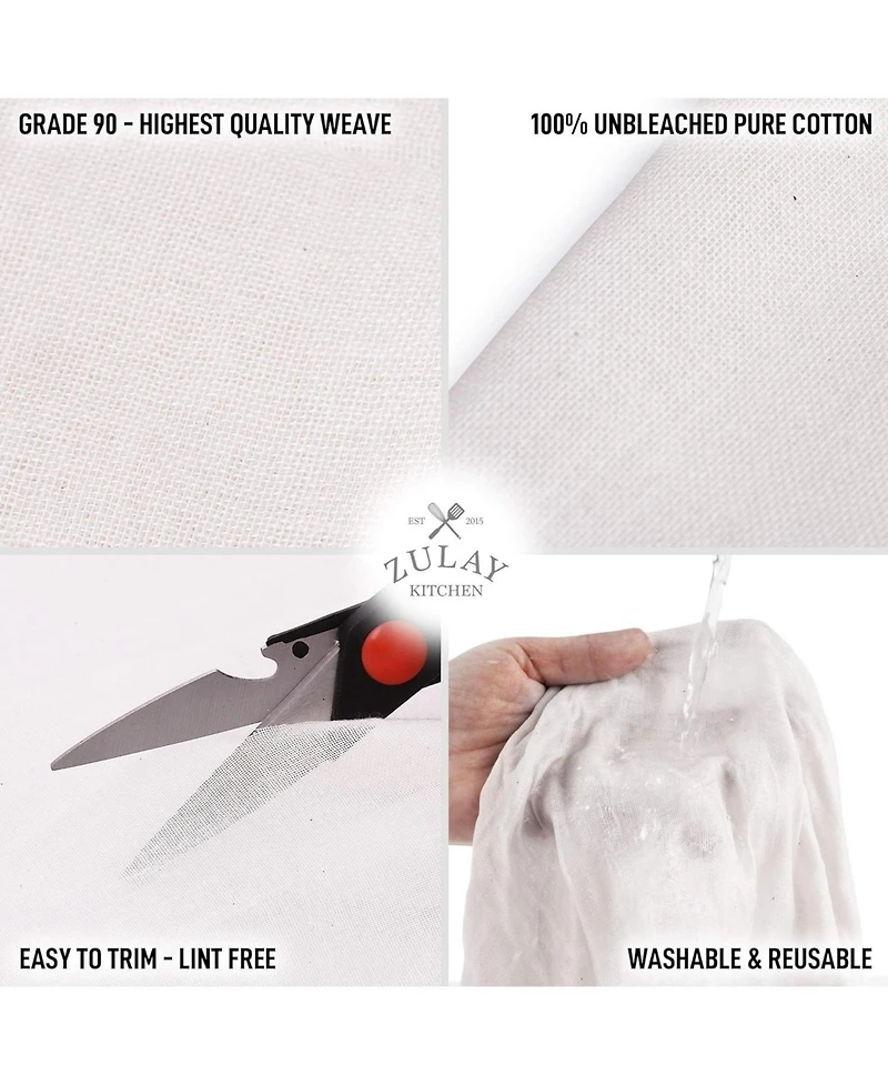 Zulay Kitchen Yard Food Grade Cheese Cloths