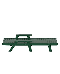 WestinTrends 3 Pieces Set Poly Adirondack Outdoor Chaise Lounges with Side Table